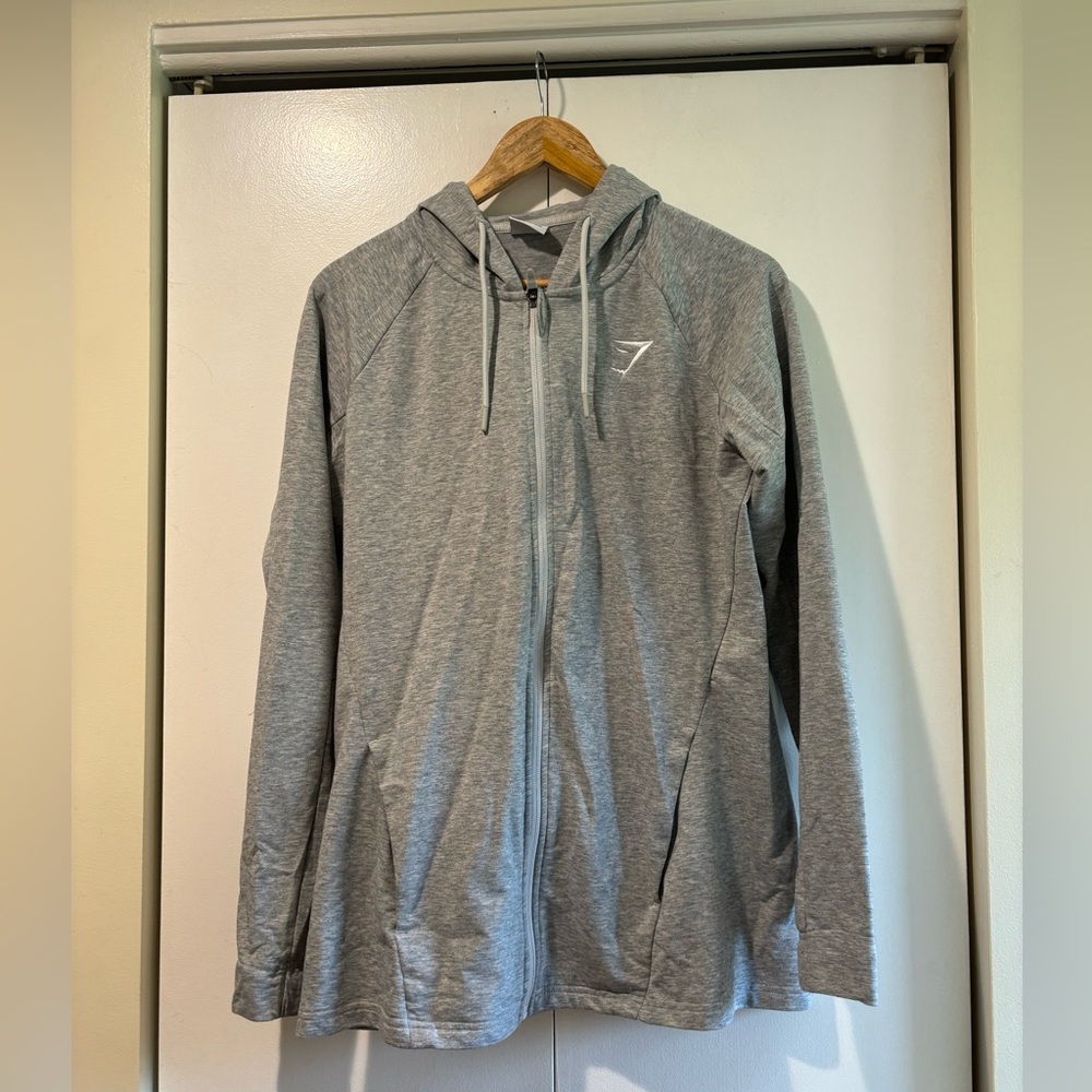 Gymshark slim fit zip up workout hoodie